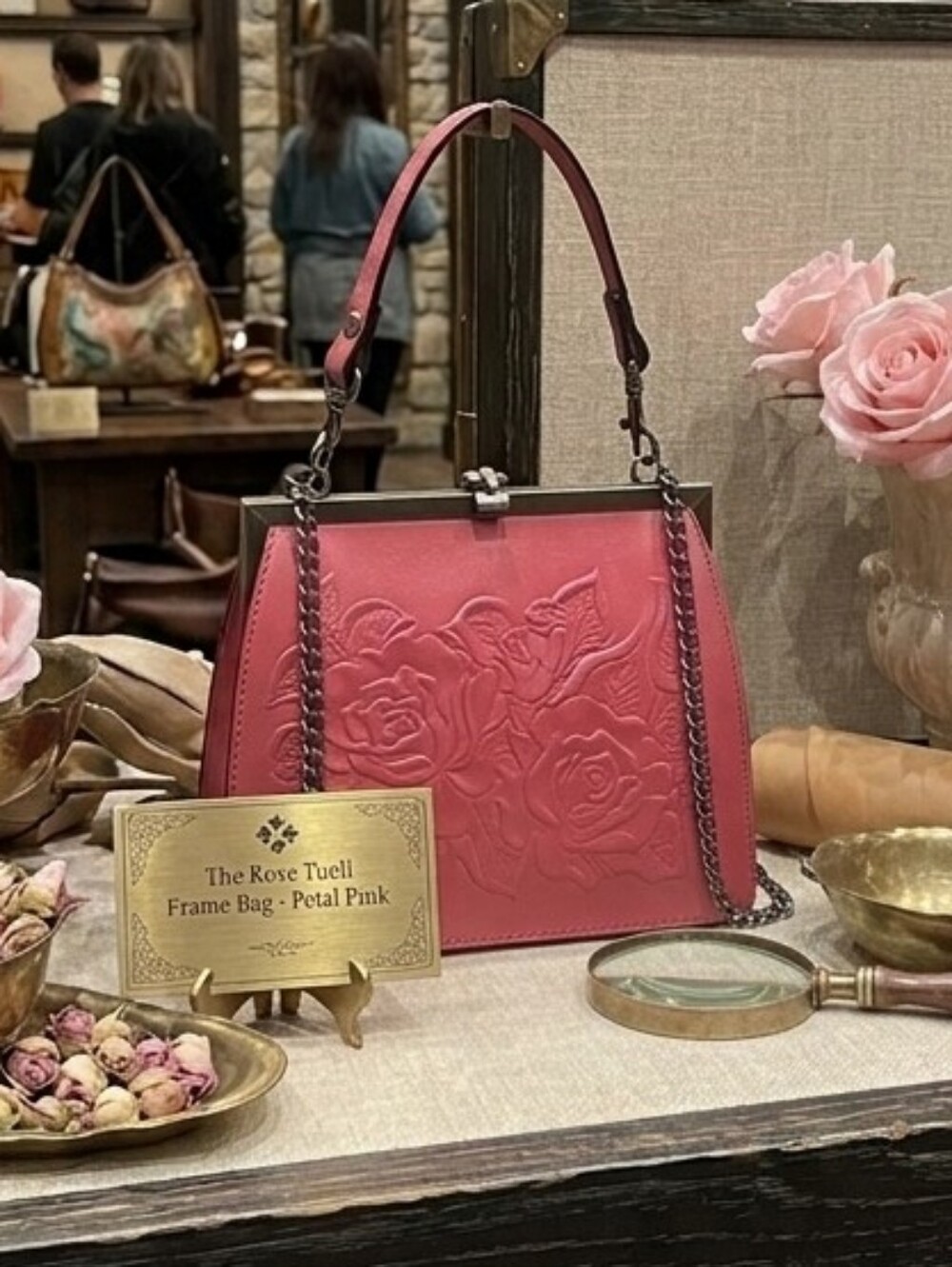 Patricia Nash Rose Tooled Crossbody Satchel - NWT - Picture 10 of 14